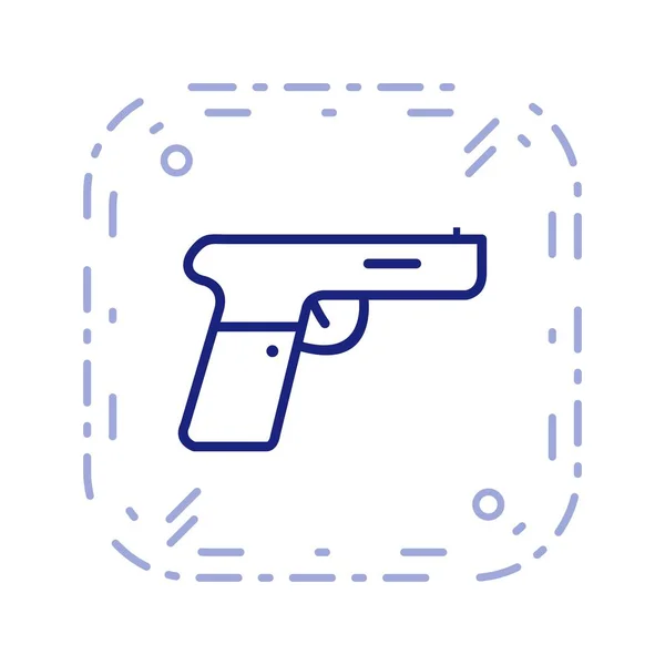Illustration Gun ikon — Stockfoto