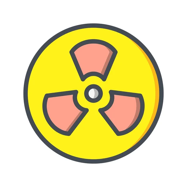Illustration strålnings ikon — Stockfoto