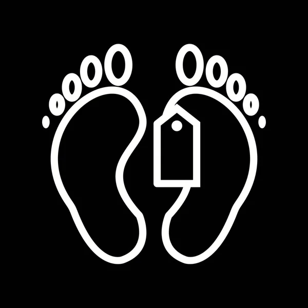 Ilustración dedo del pie Tag Icon — Foto de Stock