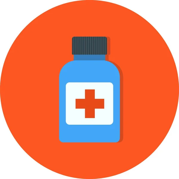 Illustration  Medicine Bottle Icon — Stock Photo, Image