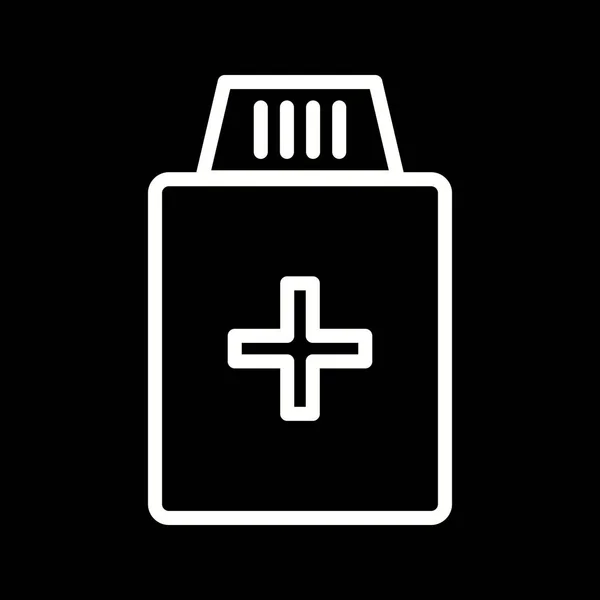 Ilustrace ikona láhve s léky — Stock fotografie