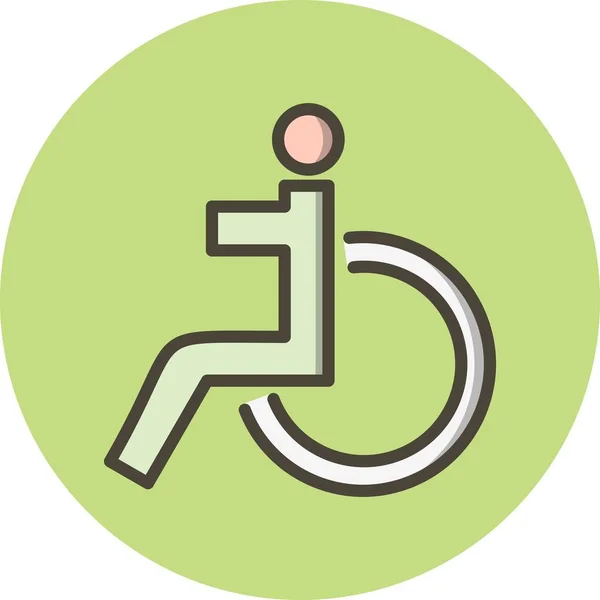 Illustrazione Icona disabili — Foto Stock