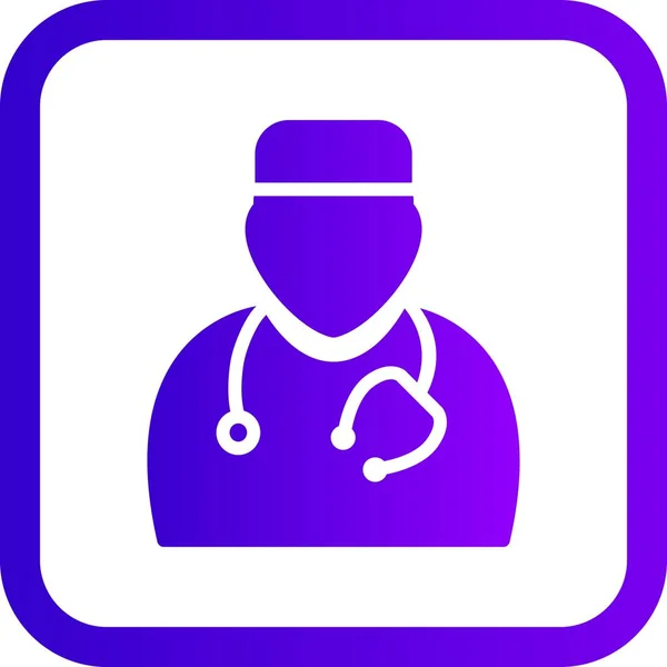 Ilustracja ikona lekarza — Zdjęcie stockowe