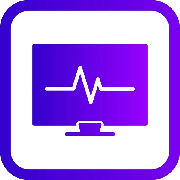 Illustrazione Icona ECG — Foto Stock