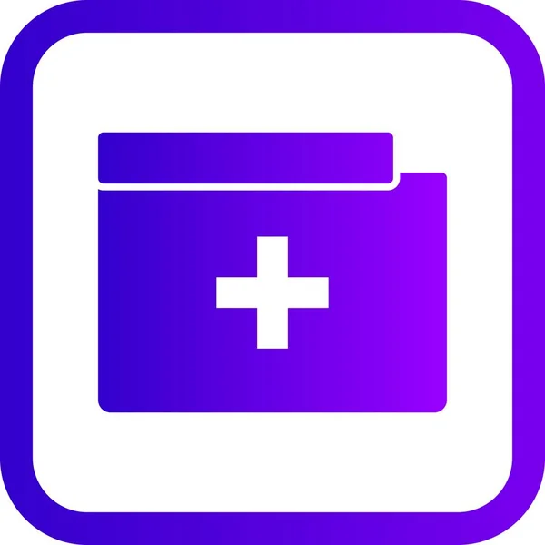 Ilustracja ikona folderu medycznego — Zdjęcie stockowe
