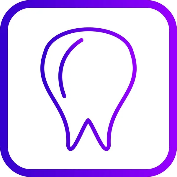Ikona zubu obrázku — Stock fotografie