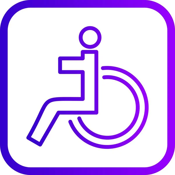 İllüstrasyon Engelliler simgesi — Stok fotoğraf