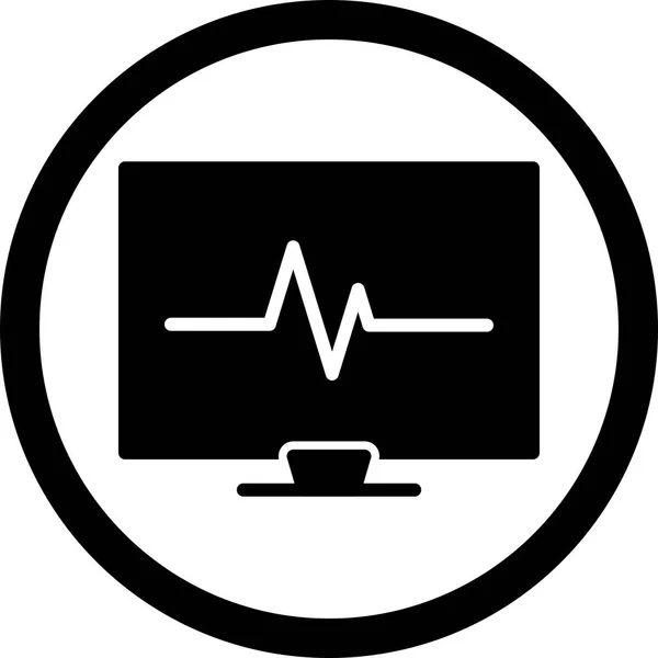 Ikon för illustration av EKG — Stockfoto