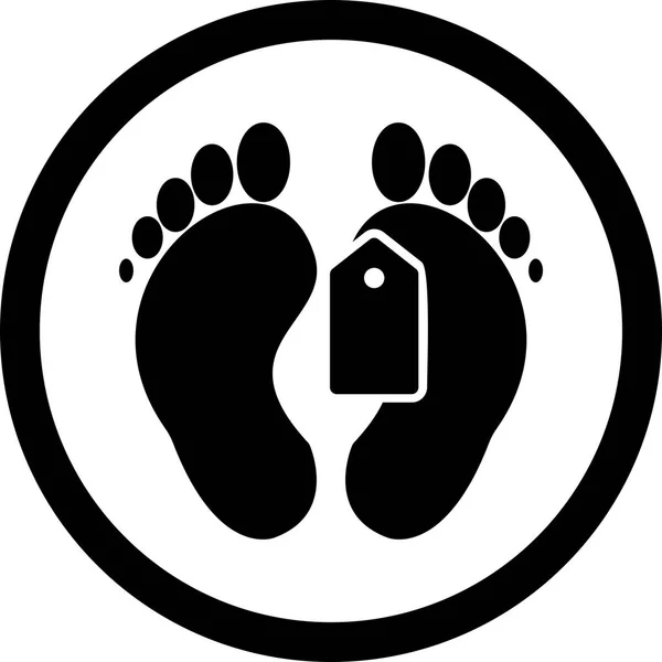 Ilustração Toe Tag Icon — Fotografia de Stock