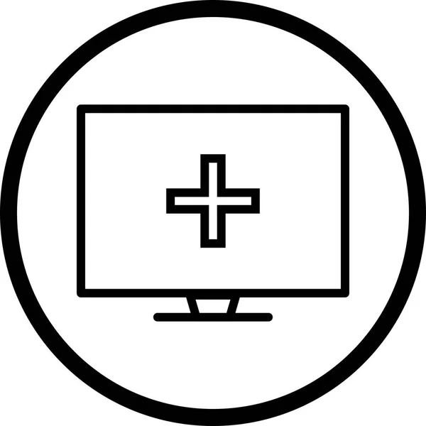 Illustration online medizinische Hilfe Symbol — Stockfoto