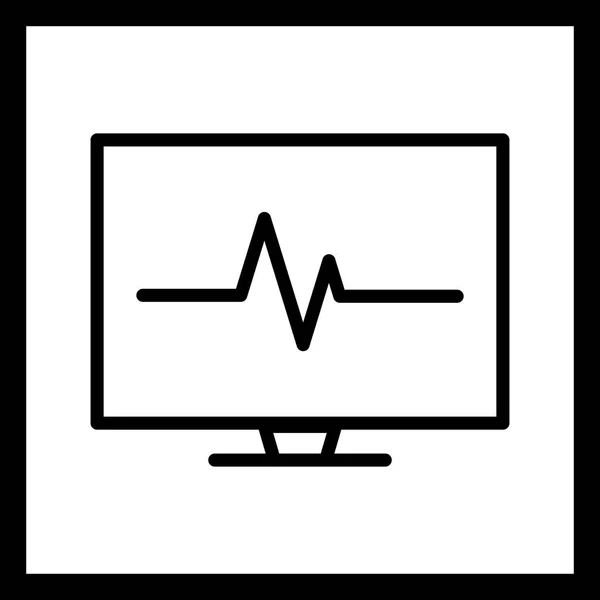 插图 Ecg 图标 — 图库照片