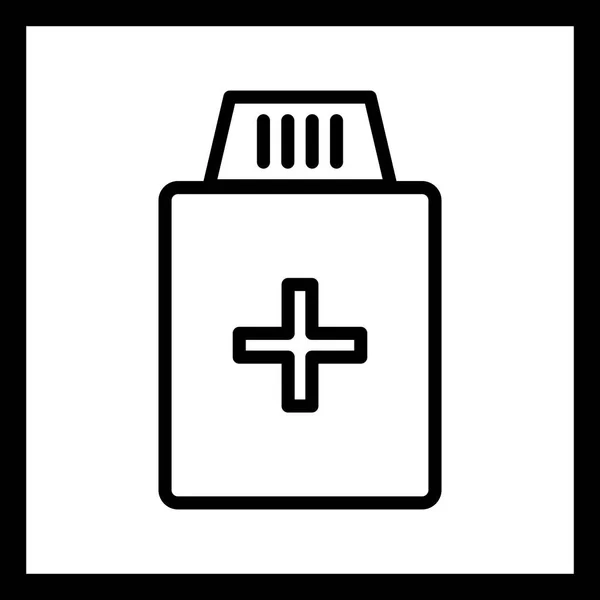 Illustratie medicijn fles icoon — Stockfoto