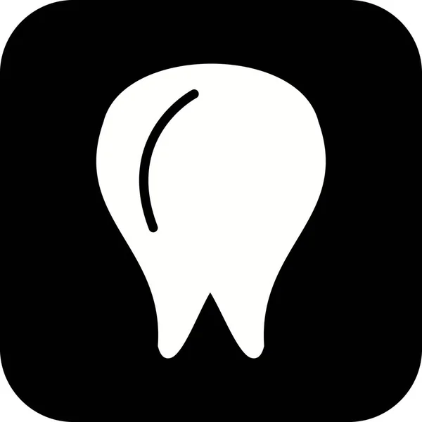 Ícone de dente de ilustração — Fotografia de Stock