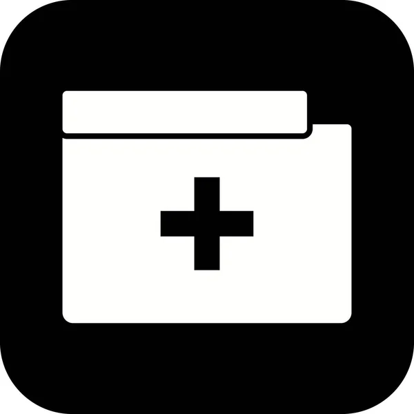 Ilustrace lékařské složky – ikona — Stock fotografie