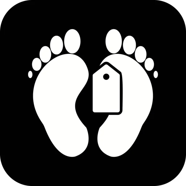 Ilustração Toe Tag Icon — Fotografia de Stock