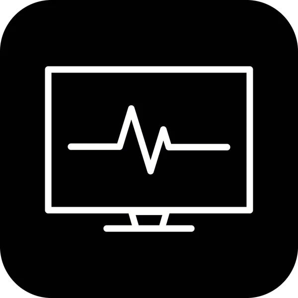 Ilustracja EKG ikona — Zdjęcie stockowe