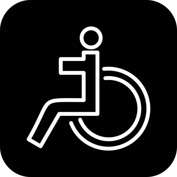 Illustrazione Icona disabili — Foto Stock