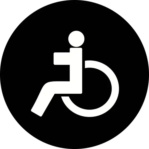 插图残疾人图标 — 图库照片
