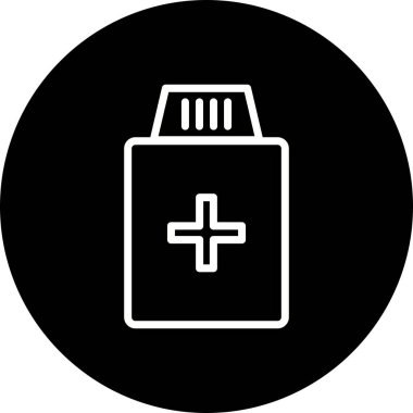 İllüstrasyon tıp şişe simgesi