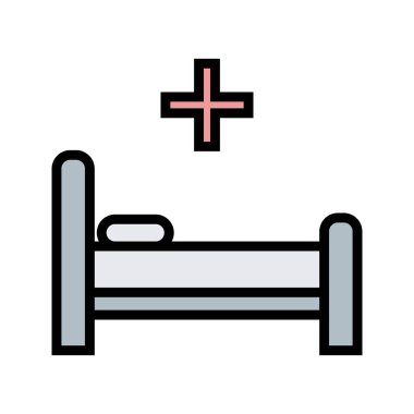 Illustration yatak simgesi