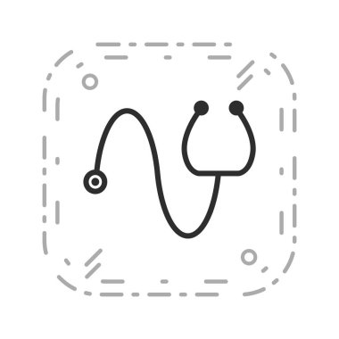 İllüstrasyon stetoskop simgesi