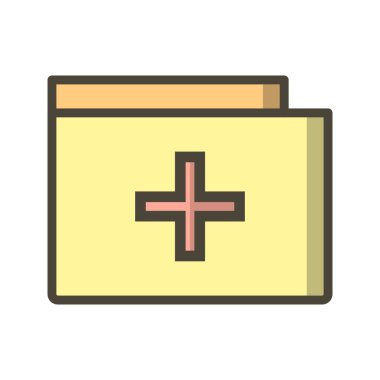 İllüstrasyon tıbbi klasör simgesi