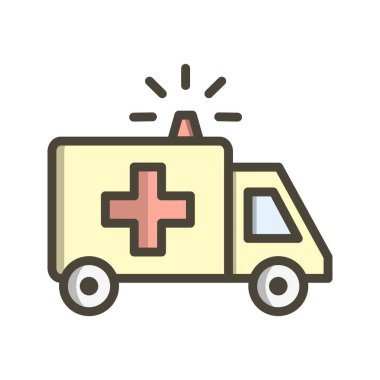 İllüstrasyon Ambulans Simgesi