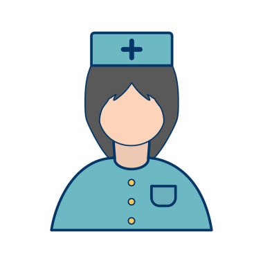 İllüstrasyon hemşire simgesi