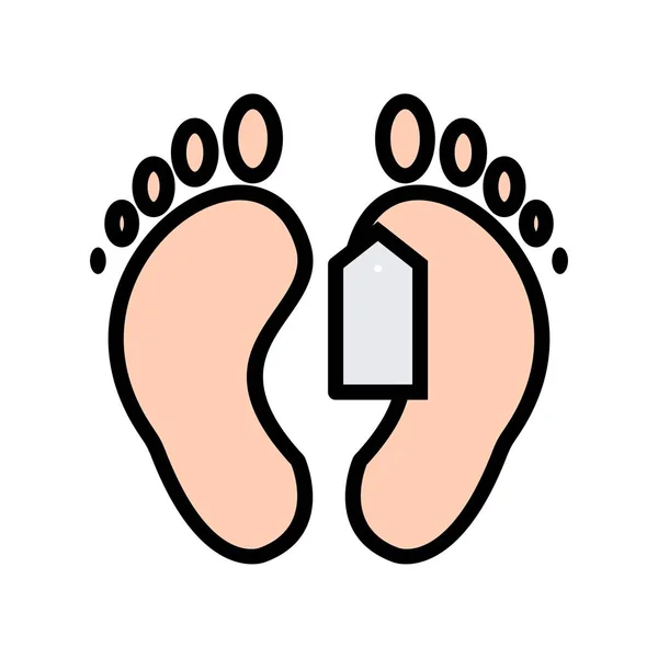 Ilustración dedo del pie Tag Icon —  Fotos de Stock