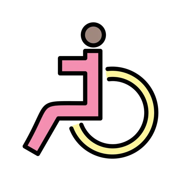 Illustrazione Icona disabili — Foto Stock