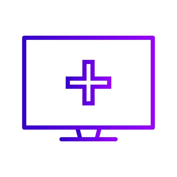 Illustration online medizinische Hilfe Symbol — Stockfoto