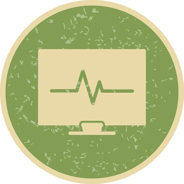 Ikon för illustration av EKG — Stockfoto