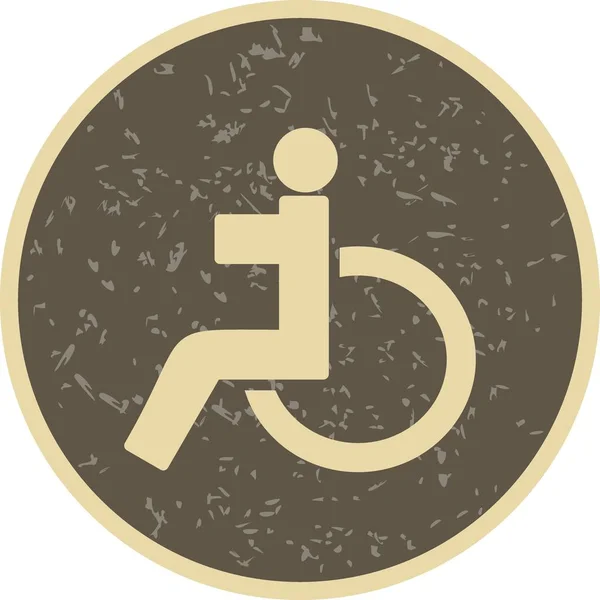 Icono de Ilustración Discapacitados — Foto de Stock