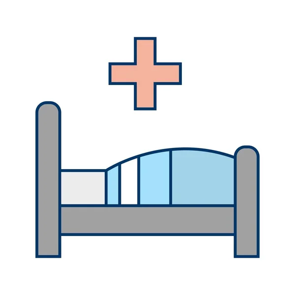 Illustration yatak simgesi — Stok fotoğraf