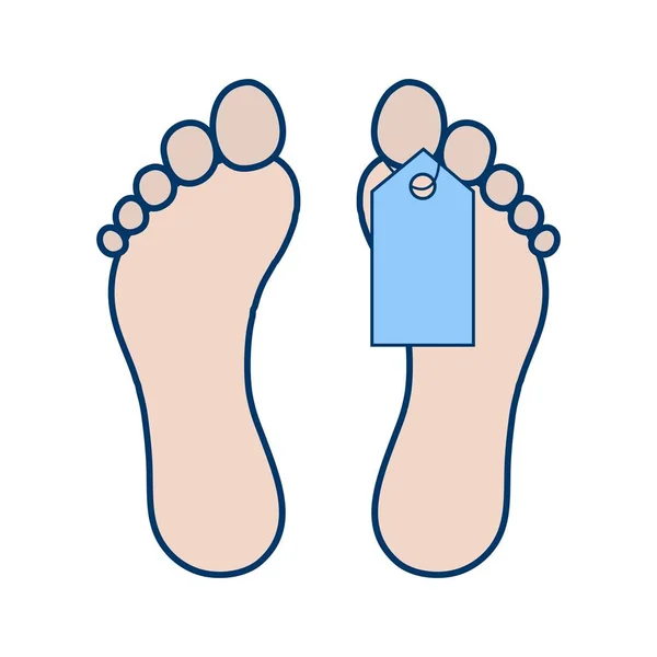 Ilustração Toe Tag Icon — Fotografia de Stock