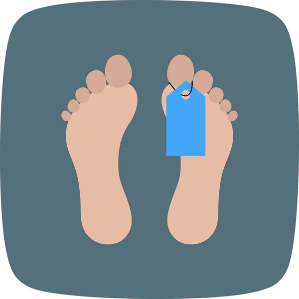 Ilustración dedo del pie Tag Icon — Foto de Stock