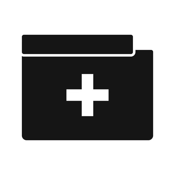 Ilustracja ikona folderu medycznego — Zdjęcie stockowe