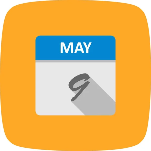 9. Mai an einem einzigen Kalendertag — Stockfoto