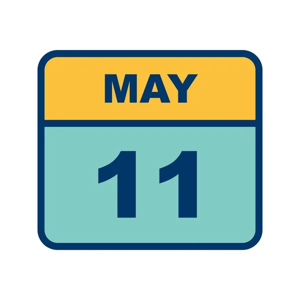 May 11th Date on a Single Day Calendar — Stock Photo, Image