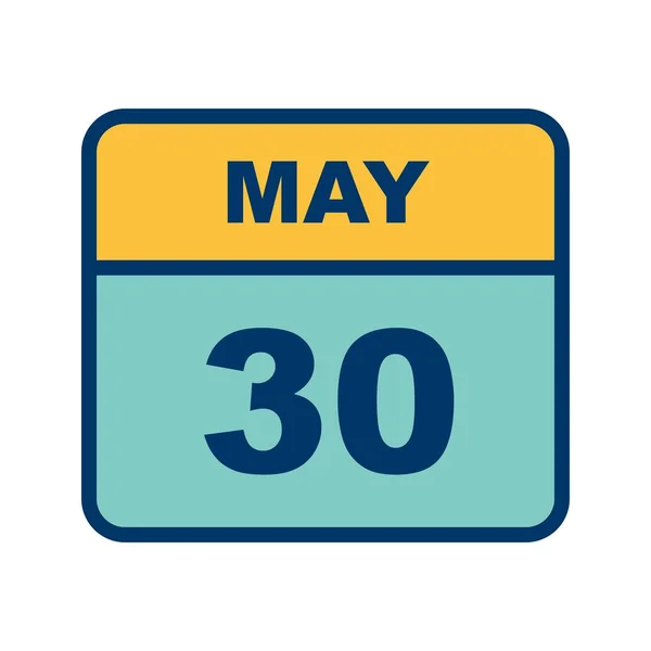 5月30日1日カレンダーの日付 — ストック写真