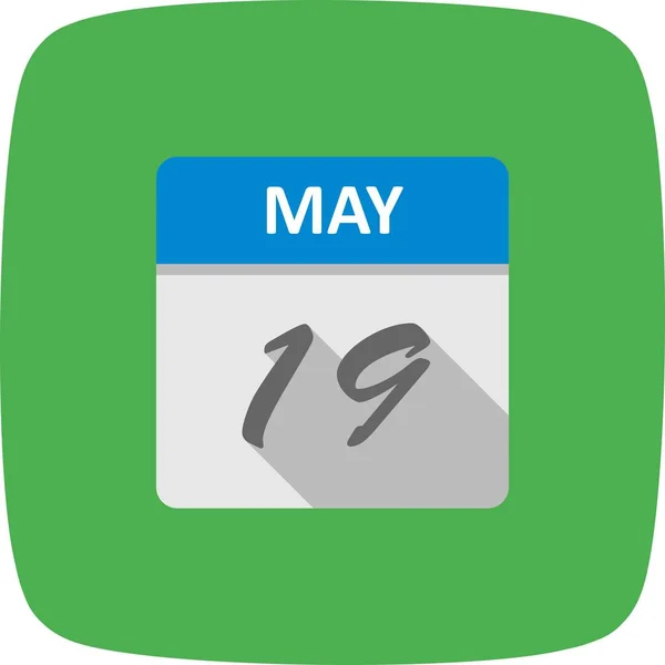 19 мая в календаре одного дня — стоковое фото