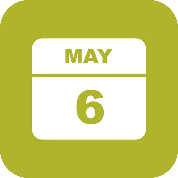 6 мая в Календарь одного дня — стоковое фото