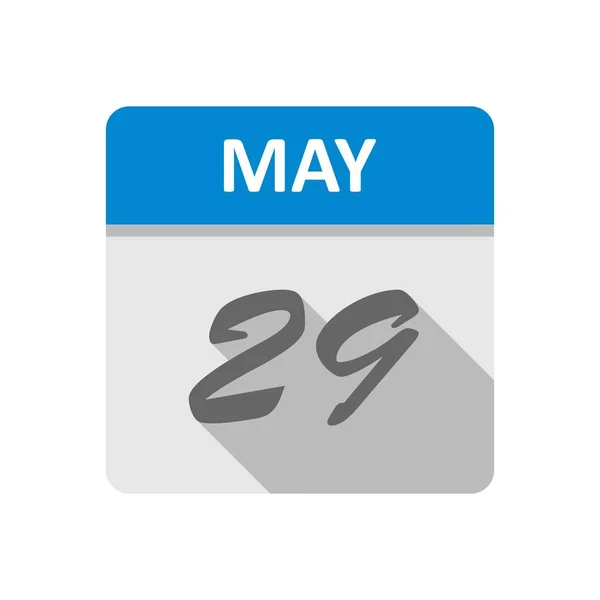 29 de mayo Fecha en un calendario de un solo día — Foto de Stock
