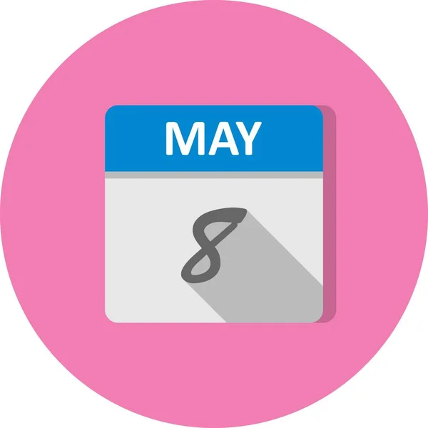 8 травня Дата в одноденному календарі — стокове фото