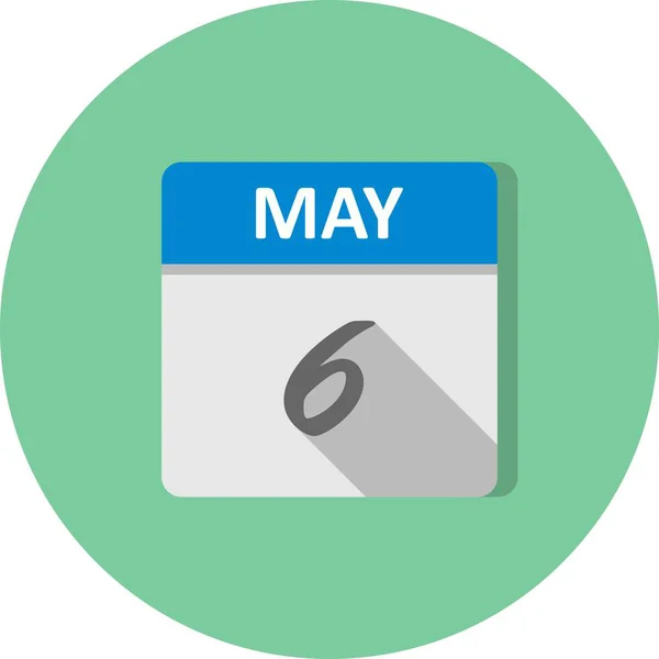 5月6日1日カレンダーの日付 — ストック写真