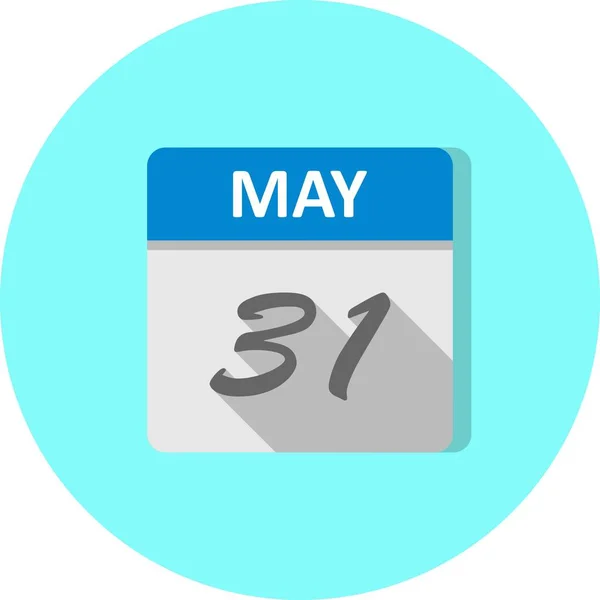 31 mai Date sur un calendrier d'un seul jour — Photo