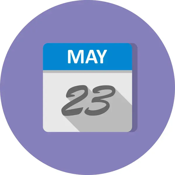 5月23日1日カレンダーの日付 — ストック写真