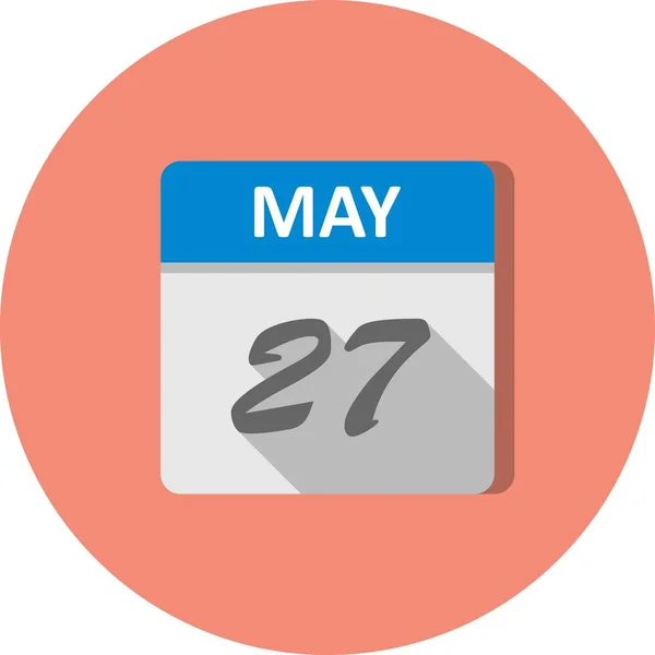 27 mei datum op een enkele dag kalender — Stockfoto
