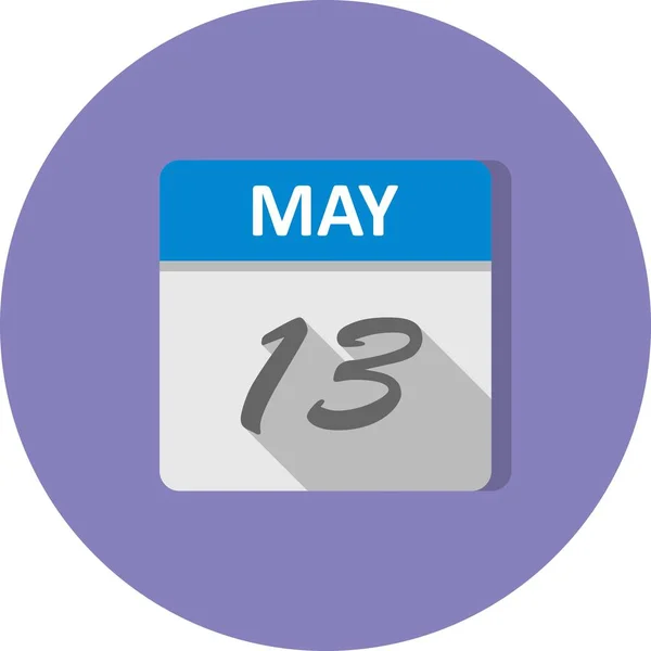 5月13日1日カレンダーの日付 — ストック写真