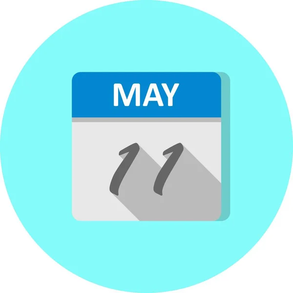 11 mei datum op een enkele dag kalender — Stockfoto